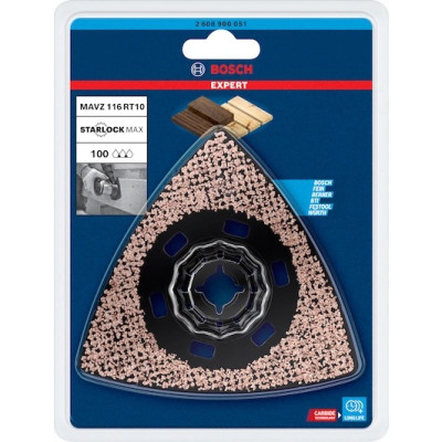 Подошва шлифовальная для реноватора по дереву BOSCH EXPERT MAVZ 116 RT10 116 мм Starlock MAX 2608900051