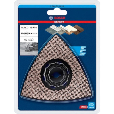 Подошва шлифовальная для реноватора универсальная BOSCH EXPERT MAVZ 116 RT4 116 мм Starlock MAX 2608900053