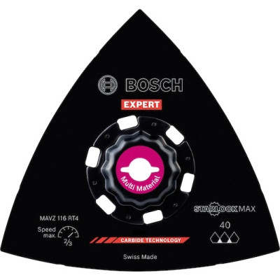 Подошва шлифовальная для реноватора универсальная BOSCH EXPERT MAVZ 116 RT4 116 мм Starlock MAX 2608900053