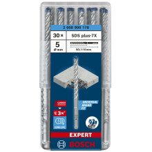 Бури по бетону 30 шт BOSCH EXPERT SDS plus-7X 5х50х115 мм SDS-Plus 2608900178