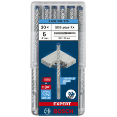 Бури по бетону 30 шт BOSCH EXPERT SDS plus-7X 5х50х115 мм SDS-Plus 2608900178