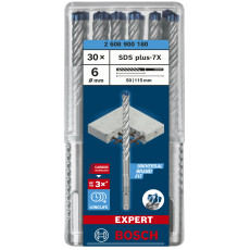 Бури по бетону 30 шт BOSCH EXPERT SDS plus-7X 6х50х115 мм SDS-Plus 2608900180