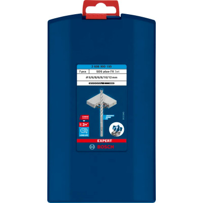 Бури по бетону 7 шт BOSCH EXPERT SDS plus-7X 5-12х115-165 мм SDS-Plus 2608900195