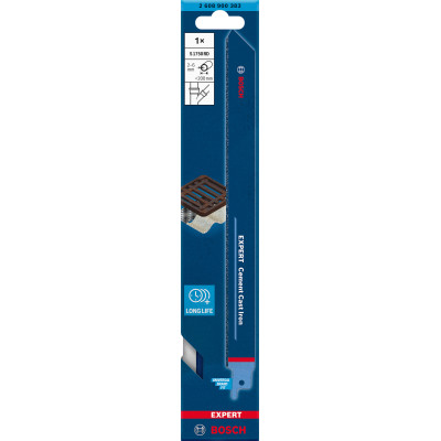 Полотно по чавуну для шабельної пили BOSCH EXPERT Cement Cast Iron 250 мм S 1750 RD 2608900383