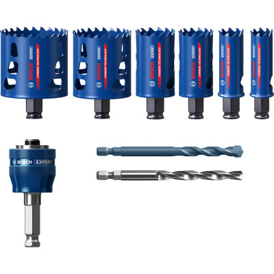 Набір біметалевих коронок універсальних 6 шт BOSCH EXPERT Tough Material PC Plus 22-68 мм 2608900445