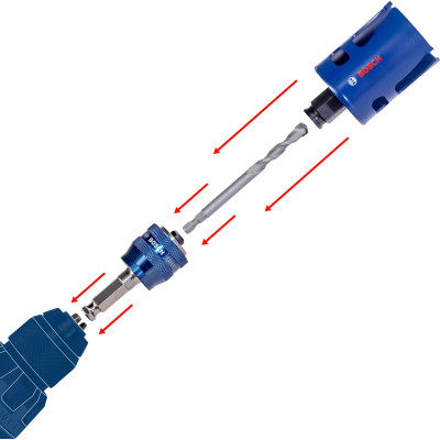 Набір біметалевих коронок універсальних 6 шт BOSCH EXPERT Tough Material PC Plus 22-68 мм 2608900445