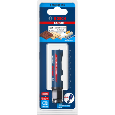 Коронка универсальная BOSCH EXPERT Construction Material PC Plus 22 мм 2608900453