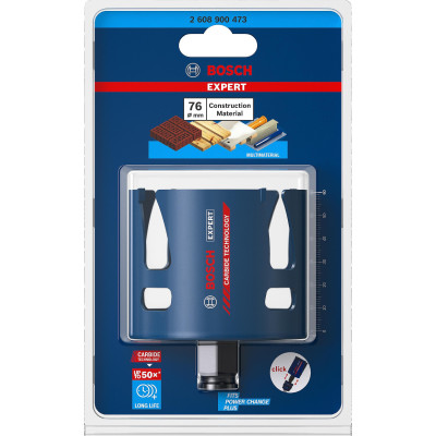 Коронка универсальная BOSCH EXPERT Construction Material PC Plus 76 мм 2608900473