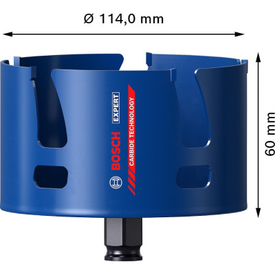 Коронка універсальна BOSCH Expert Construction Material PC Plus 114 мм 2608900483