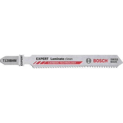 Полотна по ламінату для лобзика 3 шт BOSCH Carbide EXPERT Laminate Clean 92х1.8 мм T 128 BHM 2608900542