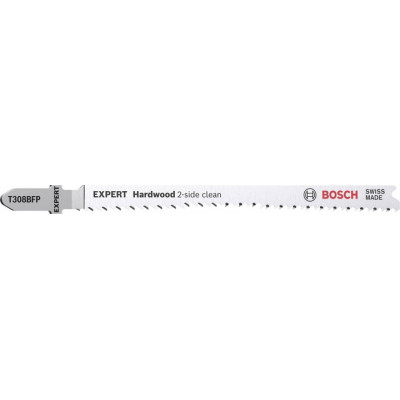 Полотна по дереву для лобзика 5 шт BOSCH BIM EXPERT Hardwood 2-side clean 117х2 мм T 308 BFP 2608900548