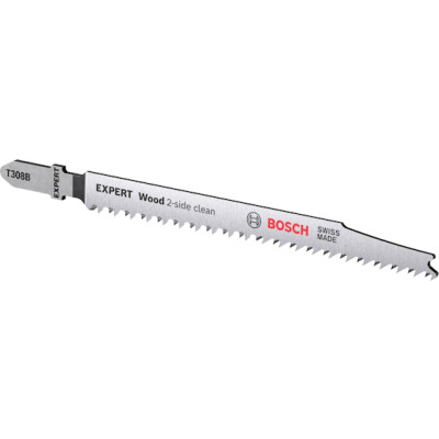 Полотна по дереву для лобзика 25 шт BOSCH EXPERT Wood 2-side clean 117 мм T 308 B 2608900552