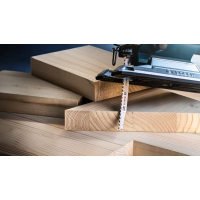 Полотна для дерева для лобзика 100 шт BOSCH HCS EXPERT Wood 2-side clean 117х2.2 ммT 308 B 2608900553