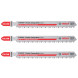Полотна по пластику для лобзика 3 шт BOSCH EXPERT Plastic Composites Clean 117х3.3 мм T 301 CHM 2608631966