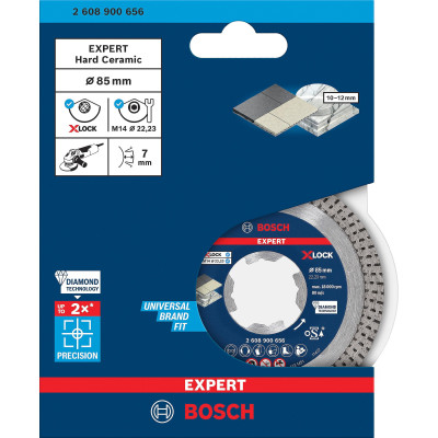 Круг алмазный по керамике BOSCH EXPERT Hard Ceramic 85х22.23х1.6 мм 2608900656