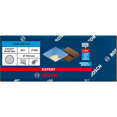 Шліфувальна сітка 50 шт BOSCH EXPERT M480 150 мм P180 2608900702