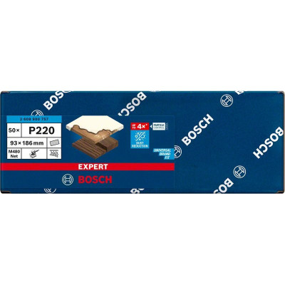 Шліфувальна сітка 50 шт BOSCH EXPERT M480 93х186 мм K220 2608900757