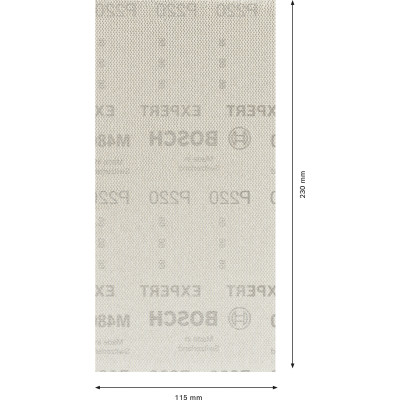 Шлифовальная сетка 50 шт BOSCH EXPERT M480 115х230 мм K220 2608900773
