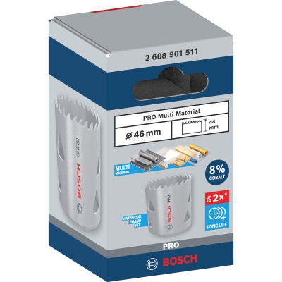 Биметаллическая коронка универсальная BOSCH PRO Multi Material 46 мм 2608901511