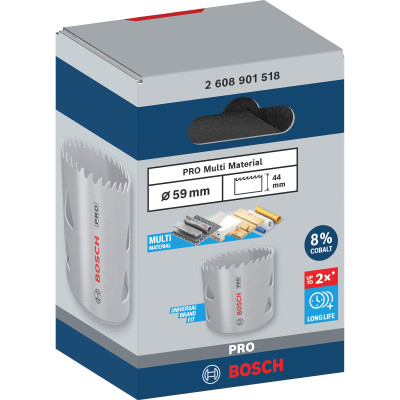 Биметаллическая коронка универсальная BOSCH PRO Multi Material 59 мм 2608901518