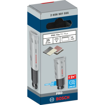 Сверло алмазное по граниту BOSCH PRO Tile PC Plus 25х40 мм 2608901555