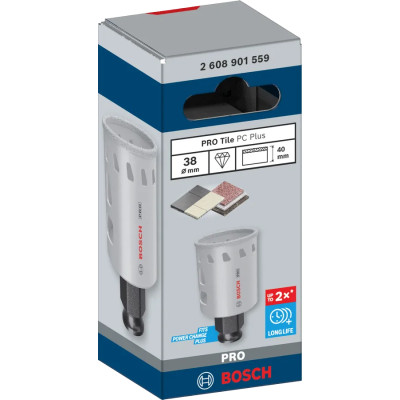 Сверло алмазное по граниту BOSCH PRO Tile PC Plus 38х40 мм 2608901559