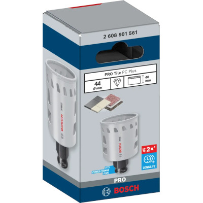 Сверло алмазное по граниту BOSCH PRO Tile PC Plus 44х40 мм 2608901561