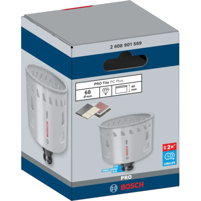 Сверло алмазное по граниту BOSCH PRO Tile PC Plus 68х40 мм 2608901569
