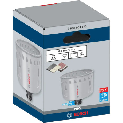 Сверло алмазное по граниту BOSCH PRO Tile PC Plus 70х40 мм 2608901570