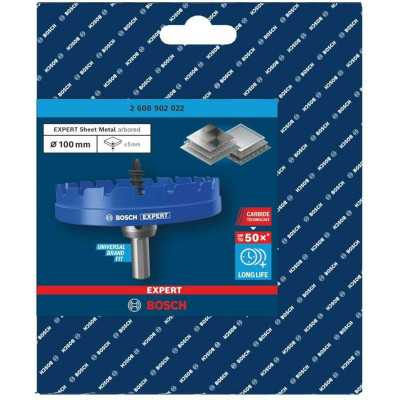 Коронка по металлу BOSCH EXPERT Sheet Metal arbored Hole Saw 100 мм 2608902022