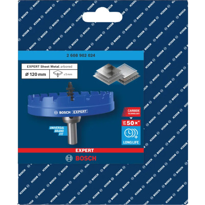 Коронка по металу BOSCH EXPERT Sheet Metal arbored Hole Saw 120 мм 2608902024