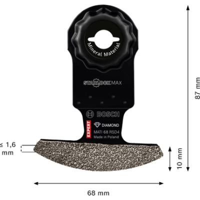 Сегментне алмазне полотно-насадка для реноватора BOSCH EXPERT MATI 68 RSD4 68 мм Starlock Max 2608902084