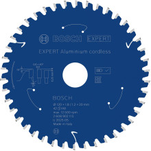 Диск пильний по алюмінію BOSCH EXPERT Aluminium cordless 120х20х42T 1,8/1,2 мм 2608902115