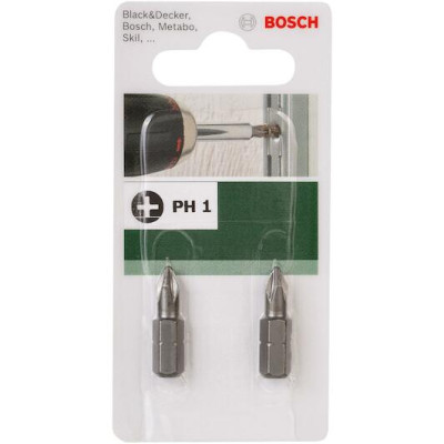 Біти 2 шт BOSCH Standard PH1 25 мм 2609255913