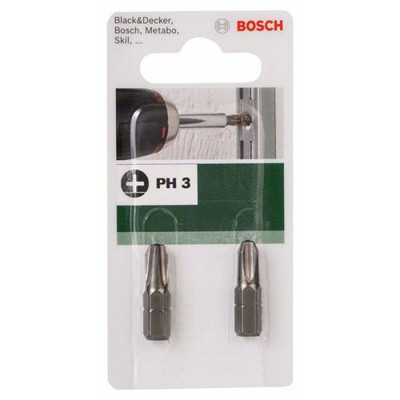 Биты 2 шт BOSCH Standard PH3 25 мм 2609255915