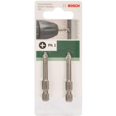 Біти подовжені 2 шт BOSCH Standard PH1 49 мм 2609255919