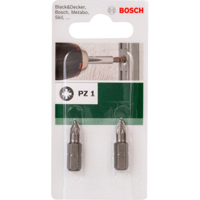 Биты 2 шт BOSCH Standard PZ1 25 мм 2609255922