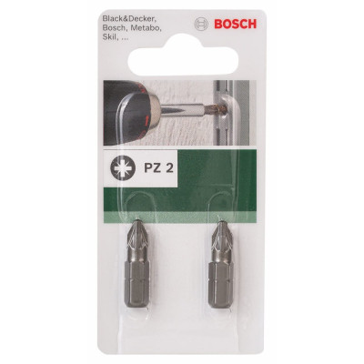 Біти 2 шт BOSCH Standard PZ2 25 мм 2609255923