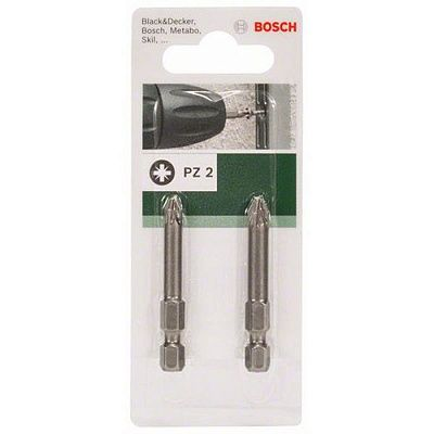 Биты удлинённые 2 шт BOSCH Standard PZ2 49 мм 2609255929