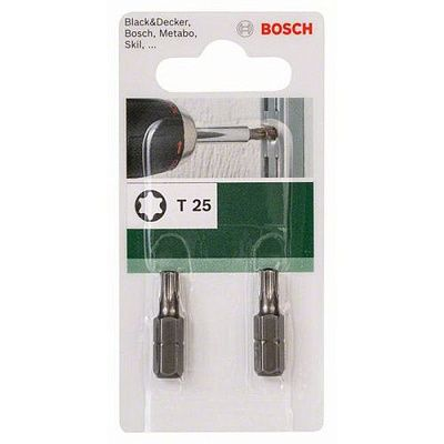 Биты 2 шт BOSCH Standard T25 25 мм 2609255935