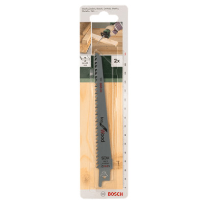 Полотна по дереву для шабельної пили 2 шт BOSCH Top for Wood 152 мм 6 TPI S 644 D 2609256701