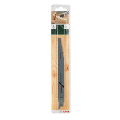 Полотна по дереву для шабельної пили 2 шт BOSCH Progressor for Wood 203 мм 6-10 TPI S 2345 X 2609256704
