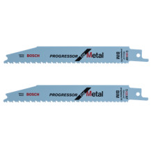 Полотна по металу для шабельної пили 2 шт BOSCH Progressor for Metal 151 мм 8-14 TPI S 123 XF 2609256710