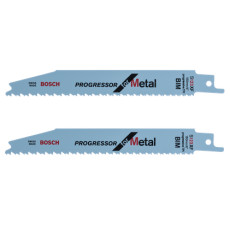 Полотна по металу для шабельної пили 2 шт BOSCH Progressor for Metal 151 мм 8-14 TPI S 123 XF 2609256710