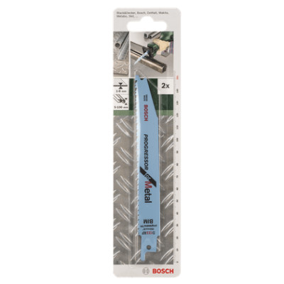 Полотна по металлу для сабельной пилы 2 шт BOSCH Progressor for Metal 151 мм 8-14 TPI S 123 XF 2609256710