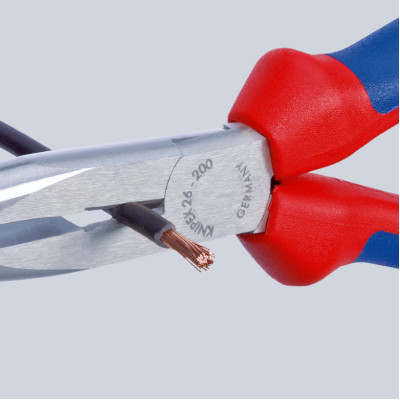 Плоские круглогубцы с режущими кромками KNIPEX 200 мм 26 12 200