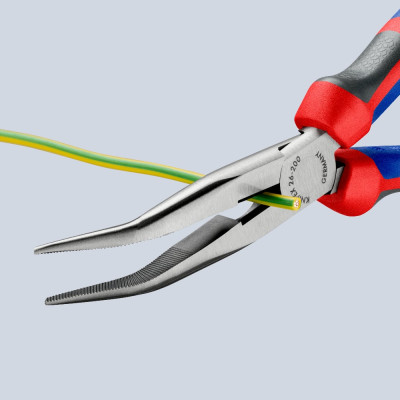 Плоскі довгогубці з ріжучими кромками фосфатовані KNIPEX 200 мм 26 22 200