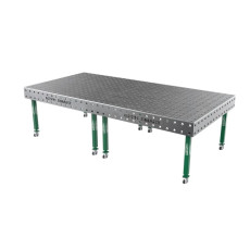 Сварочный стол на колёсах GPPH SMART 3000х1480х12 мм, fi28, сетка 100х100 мм
