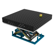 Сварочный стол с гидравлической системой подъема GPPH PRO 1500х1480 мм, fi16, сетка 100х100 мм