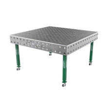 Сварочный стол на колёсах GPPH SMART 1500х1480х12 мм, fi28, диагональная сетка